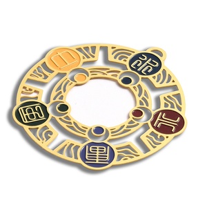Promotional Gift Creative Soft Enamel Classic Hollow Out Round Shape Metal <b>Bookmark</b> - Product Image 6