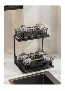 Durable Carbon Steel Modern <b>Kitchen</b> Storage <b>Rack</b> With Multi-Functional Spice and Seasoning Baskets - Product Image 2