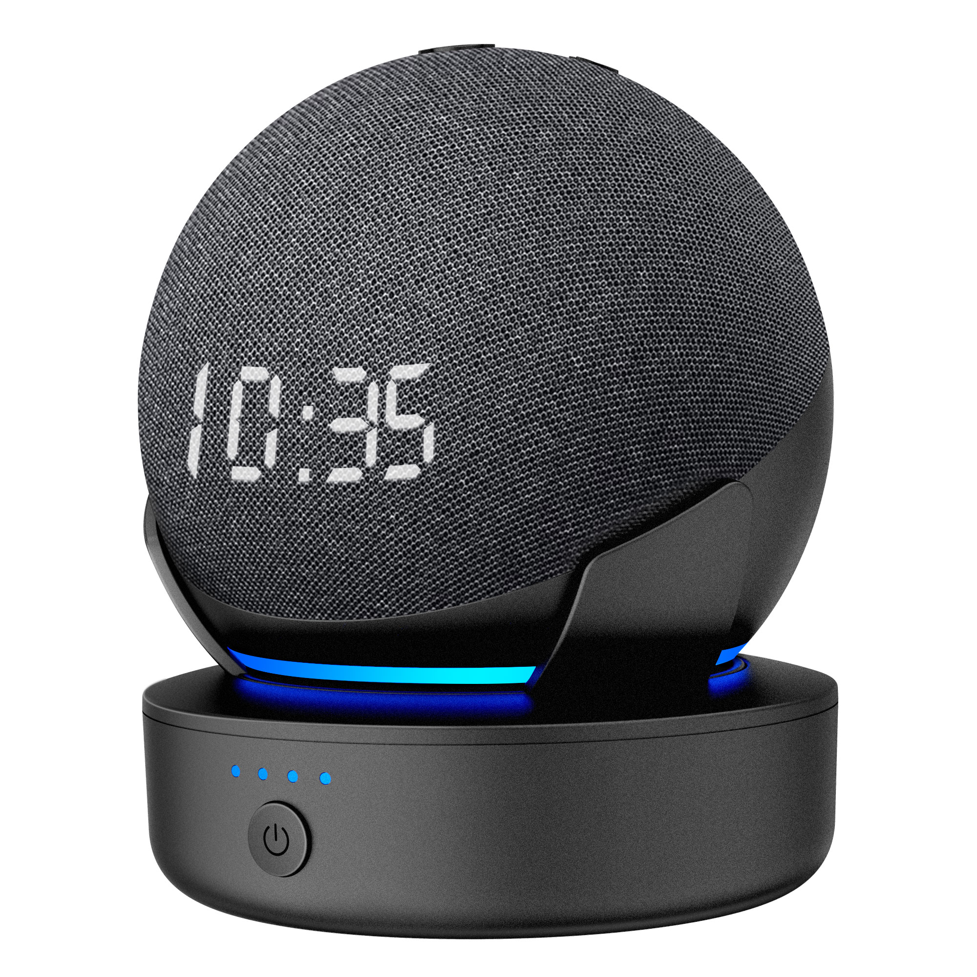 Основание аккумулятора E02 для Amazon Echo Dot 4-го поколения, чтобы сделать Echo Dot 4 портативным, белого цвета (динамик в комплект не входит)