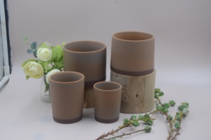 Tasse de pulvérisation en céramique, pour vase en argile rouge, sans main, bougie de hauteur de 4 pouces, 8OZ, <span class=keywords><strong>prix</strong></span> bas quantité minimale de commande - Product Image 5