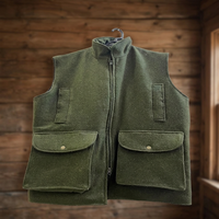 Gilet de chasse en laine Trend Blades pour homme, avec poches, chaud, sans manches, pour tir en extérieur, écologique et durable