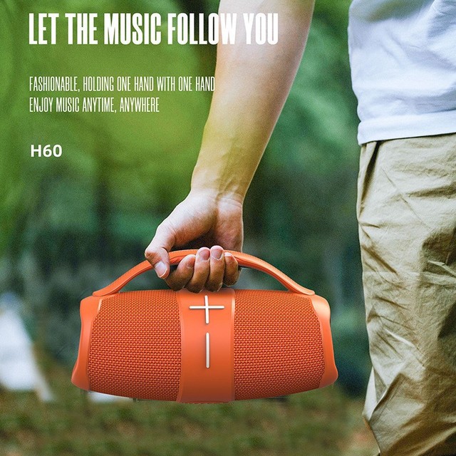 Orginal HOPESTAR H60 20W Big Power Wireless Outdoor Portable Party Blue Tooth Subwoofer BT5.3 Bass Waterproof Speaker With RGB