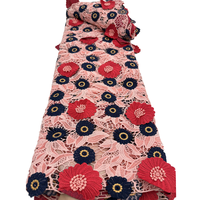 NI.AI Nouvelle Arrivée Tissu en Dentelle Luxueux Tissu Africain en Dentelle Vente en Gros Cordon Dentelle 3D Fleurs