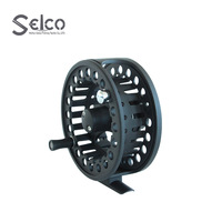 Reel Pancing Fly Fishing Selco Wholesale Large Arbor Click, Aluminium Anodized CNC Tertutup Rapat