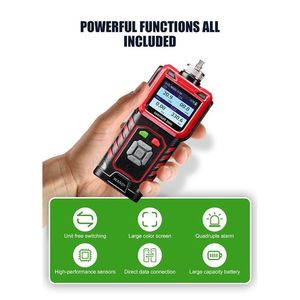Nouveau détecteur de gaz portable industriel 4-en-1 O2/CO/H2S/EX avec écran LCD et indice de protection IP66 - Product Image 5