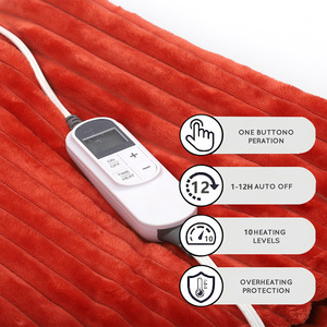 110v-240v Home Soft Striped Flannel Electric Heating Heated Electrical Blanket for <strong>Bed</strong> <strong>Warmer</strong> Winter - Product Image 2