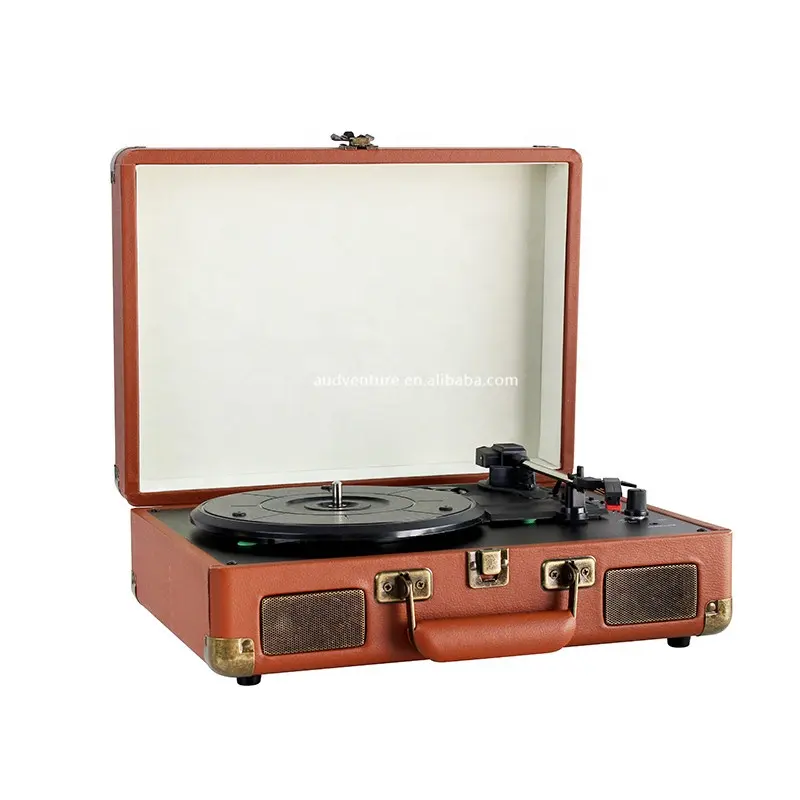 Hot model sale suitcase Record player Vinyl record player blue tooth 3 speeds speaker record player other home audio