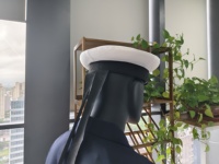 Gorra marinero de capitán White Anchor Royal Naval personalizada
