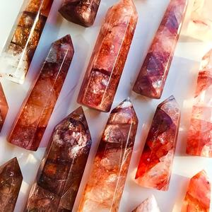 Torre de Cuarzo Rojo Fuego Natural al por Mayor, Cristal Ecológico para Sanación, Artesanía Tallada, Piedra Preciosa de Feng Shui, Regalo para el Hogar - Product Image 2