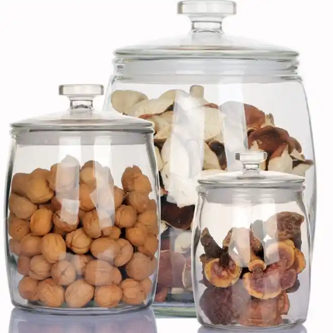 Cereal Airtight Glass Container Large Jars Food Storage Canister