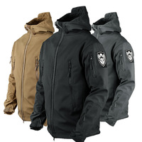 Veste Softshell Tactique Imperméable pour Hommes, Coupe-Vent, Zippée, pour la Randonnée en Plein Air, le Cyclisme et le Camping en Hiver