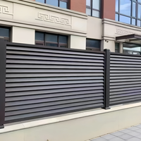 Panneaux de clôture en aluminium à persiennes thermolaquées sur mesure, installation facile, robustes, pour l'extérieur, pour la confidentialité et la sécurité, anti-rouille