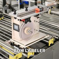 Machine d'étiquetage semi-automatique neuve pour les coins supérieurs et inférieurs des cartons d'aliments et de boissons, facile à utiliser