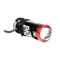 Lensa Proyektor Lampu Depan NHK H4 Mini Bi-LED - Kit Konversi Bohlam LED H4 dengan Sinar Tinggi/Rendah untuk Mobil, Sepeda Motor