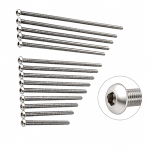 Vis à tête fraisée hexagonale ISO7380 en acier inoxydable 304 M5 M6 M12 M14 M16, filetage complet, extra longues 160-300mm - Product Image 3