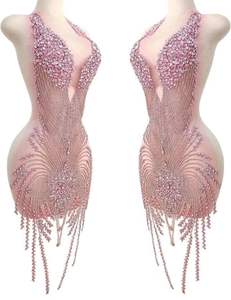 Applicazione per Abito da Donna in Cristallo e Strass, Fatta a Mano, di Alta Qualità, per Vestiti da Cerimonia e Feste - Product Image 4