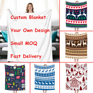 Tùy Chỉnh Thăng Hoa In Mang Nhãn Hiệu Logo Chăn Mềm Chất Lượng Lông Cừu Flannel Chăn Cho Mùa Đông Tùy Chỉnh Chăn - Product Image 1