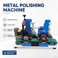 Nouvelle ponceuse à bande simple poste en acier inoxydable avec roue de contact pour pièces métalliques de 100 mm et 150 mm