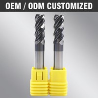 Fraise à queue en carbure monobloc de précision OEM/ODM, revêtement AlTiN avancé, haute vitesse HRC65, pour usinage CNC conventionnel