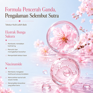 KORMESIC - Loción Corporal Glow Sakura de 500 ml con Certificación Bpom, Niacinamida, Iluminadora, para Mujer, Halal, Natural - Product Image 5