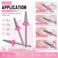 Forets à ongles en carbure de tungstène, forme conique, outil de manucure pour retirer rapidement le gel, forets à ongles avec logo personnalisé