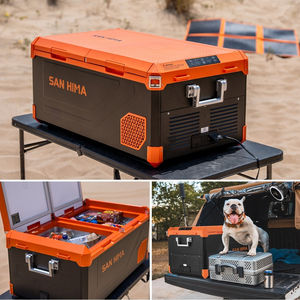 מקרר מקפיא לרכב 95 ליטר 75 ליטר, שני אזורי טמפרטורה, שליטה דרך אפליקציה, מדחס LG, 12V 24V 240V עם תאורת LED לקמפינג, טיולים ומשאיות - Product Image 4