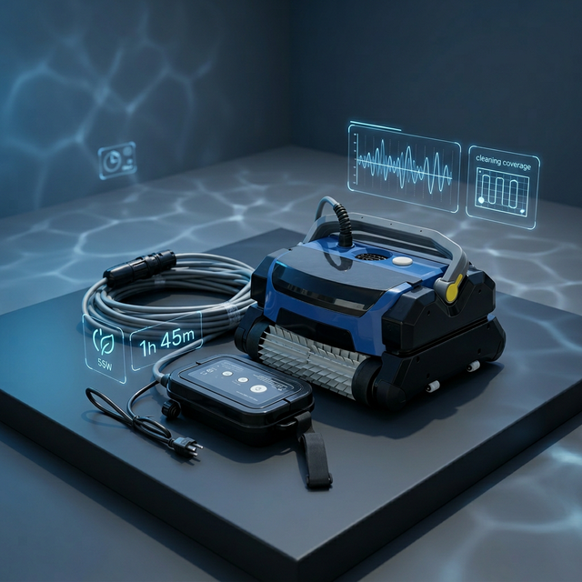 2026 New Arrival Corded Automatic Robotic Swimming Pool Cleaner Electric Robot Vacuum for Swimming Pools with US Plug-25M