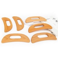 Outil Gua Sha en bois avec logo personnalisé, masseur lymphatique en bois, planche Gua Sha en bois avec poignée, grattoir de massage manuel
