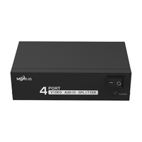 RCA Splitter 1 Giriş 4 Çıkış MT-ViKI AV Splitter 1x4 1 Bilgisayar 4 Monitör + Güç Adaptörü Guangdong Özel Kalıp