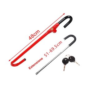Sistema antifurto blocco volante per auto impedisce la rotazione del volante Anti-violenza sblocca tipo 4-auto e moto/ - Product Image 3
