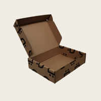 Boîte d'expédition rectangulaire personnalisée en carton ondulé brun kraft recyclé et verni pour cosmétiques, chaussettes, fourrures