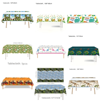 Nappe jetable en plastique à thème dinosaure pour fête d'anniversaire d'enfants, décoration rectangulaire imperméable pour événements festifs