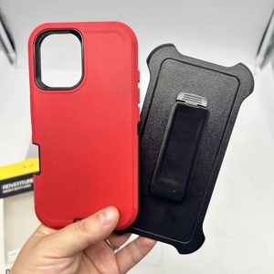 3 Trong 1 360 Chống Sốc <span class=keywords><strong>Defender</strong></span> Đen Belt Clip Trường Hợp Điện Thoại Cho Iphone 17 Pro Max 16 15 S25 Siêu Nhiệm Vụ Nặng Nề Combo Fundas Forros - Product Image 2