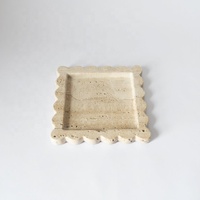 Plateau en marbre naturel travertin beige pierre naturelle pour décoration