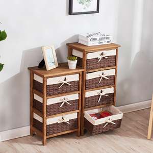 Bán Buôn Tùy Chỉnh Liễu <span class=keywords><strong>Wicker</strong></span> Lưu Trữ Giỏ Hộp Cabnit Lưu Trữ Ngăn Kéo Với Lót - Product Image 3