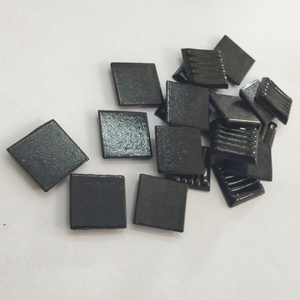 Boa qualidade mosaico quadrado telha lustroso preto Diy mosaico vidro telhas - Product Image 3