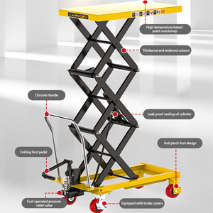 Versatile Hand Carts Trolleys Small Mobile Elevator Hydraulic Scissor Lifting <strong>Platform</strong> Table Cart