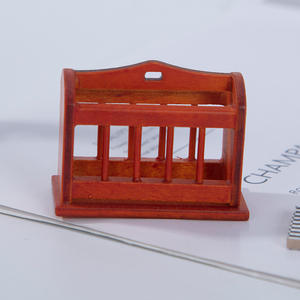 1:12 Hugh calidad DIY artesanías de madera ornamento casa de muñecas de bolsillo en miniatura con cesta de libro de estudio juguete de simulación hecho a mano - Product Image 4