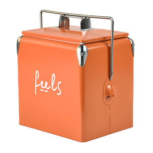 Mát với OEM tùy chỉnh không thấm nước 13L kim loại mát hộp cách điện cứng Cooler với xử lý - Product Image 1