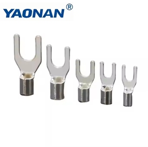 Bornes à fourche non isolées Cosses <span class=keywords><strong>de</strong></span> câble en cuivre nu <span class=keywords><strong>de</strong></span> haute pureté pour le câblage automobile, les connexions électriques industrielles - Product Image 6