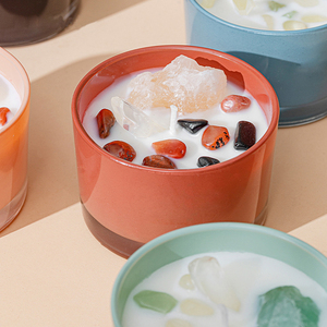 2025 nouveau mignon Spar tasse cire bougies parfumées avec cristal décor à la maison boîte-cadeau pour mariage commande en gros - Product Image 1