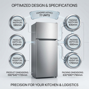 Refrigerador de Doble <span class=keywords><strong>Puerta</strong></span> de 325L Personalizado OEM, Sin Escarcha, R600a, Enfriamiento Eficiente Energéticamente, Almacenamiento de Alimentos Frescos, Refrigeradores con Congelador Superior - Product Image 4