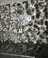 Panneau acrylique transparent à effet d'ondulation d'eau, verre transparent pour la photographie intérieure de la réflexion des ondulations d'eau, pour personnalisation à domicile
