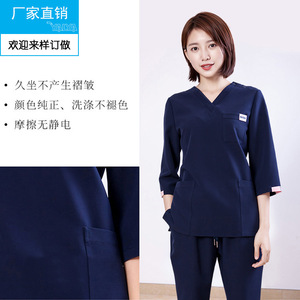 Vente en gros d'uniformes de salon de beauté pour femmes, nouveaux produits printemps/été, uniformes de médecin/infirmière/hôpital, coupe ajustée - Product Image 3