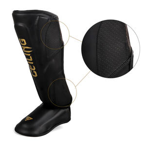 Nuovo stile Shin Insteps nero pelle PU professione boxe Shinguards uomini passo-passo di alta qualità adulti MMA <span class=keywords><strong>parastinchi</strong></span> - Product Image 3