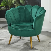 Meubles pour le salon canapé chaise simple salon chaise en velours pieds en or luxe salon chaises loisirs canapé