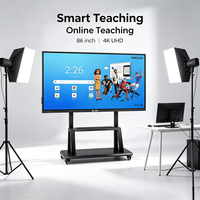 Tableau blanc interactif intelligent LED 1080p multi-touch 40 points, 65, 75, 86, 98, 110 pouces, Android 13, 120 Hz pour réunions