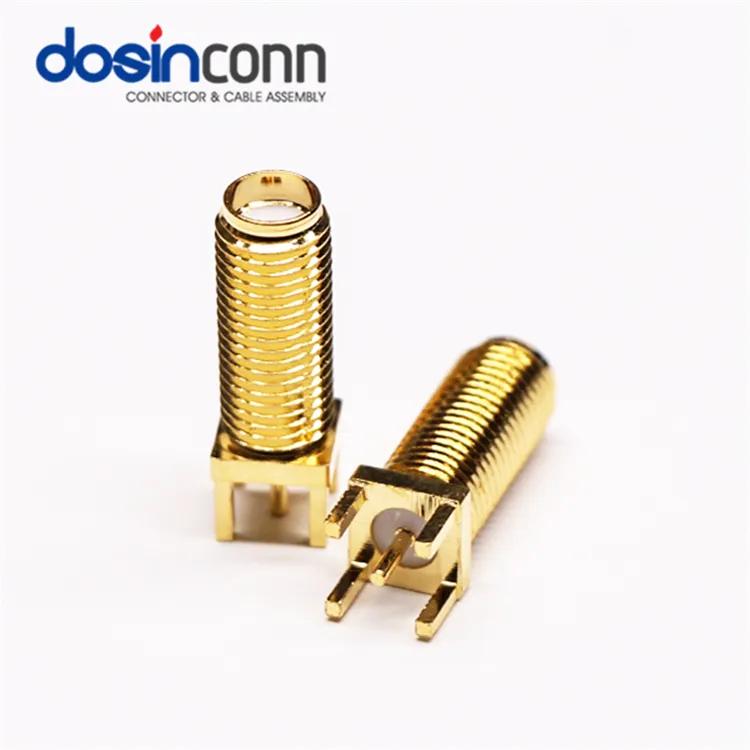 Waterproof Bulkhead Edge Mount Female Jack RF Coaxial Coax SMA Connector for PCB Panel with O-ring 50 Ohm Plug Socket Soldering