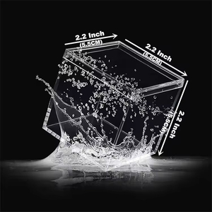 Bán buôn tùy chỉnh Lưu trữ mini hộp Kẹo Ngọt Ngào nhựa Đảng ủng hộ bin nhỏ rõ ràng nhựa Kẹo hộp Cube trường hợp quà tặng với nắp - Product Image 2