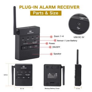 ระบบเตือนภัยไร้สายพลังงานแสงอาทิตย์สำหรับทางเข้าบ้าน งานฝีมือประณีต พร้อมตัวรับสัญญาณ 1 ตัว และเซ็นเซอร์ 2 ตัว สำหรับยานพาหนะ ภายนอกอาคาร สีน้ำตาล เซ็นเซอร์ตรวจจับความเคลื่อนไหวแบบ PIR - Product Image 2